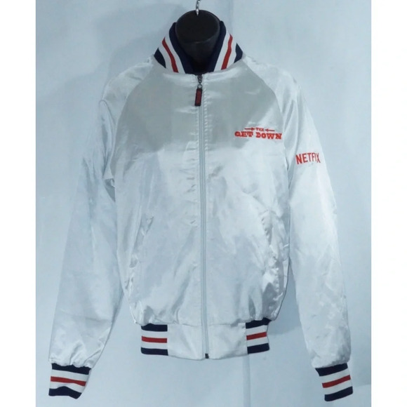 Netflix The Get Down White Satin Jacket XS - Picture 1 of 8